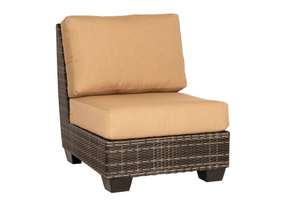Woodard Saddleback Armless Sectional Unit in Charcoal