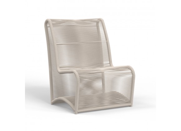 Sunset West Sand Armless Club Chair - Front Side Angle