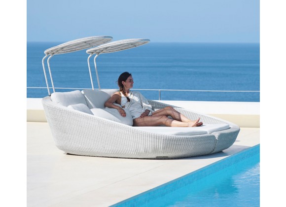 Cane-Line Savannah Daybed, Left Module, Incl. Sunshade outdoor view