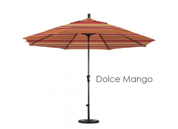 California Umbrella 11' Aluminum Market Umbrella Auto Tilt Bronze - Sunbrella