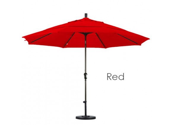 California Umbrella 11' Aluminum Market Umbrella Auto Tilt Bronze - Pacifica