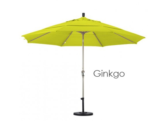 California Umbrella 11' Aluminum Market Umbrella Auto Tilt Champagne - Pacifica
