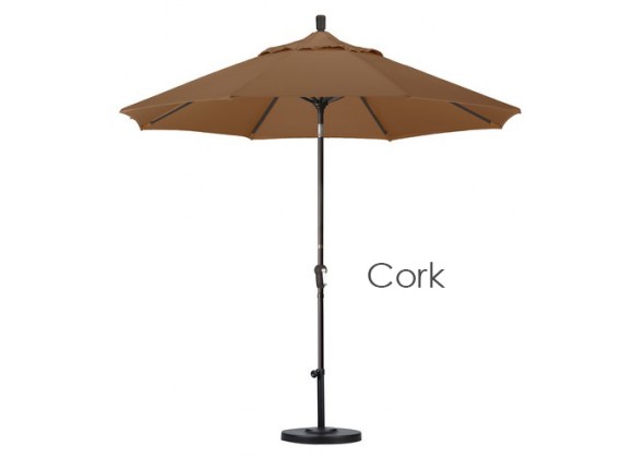 California Umbrella 9' Aluminum Market Umbrella Auto Tilt Bronze - Sunbrella