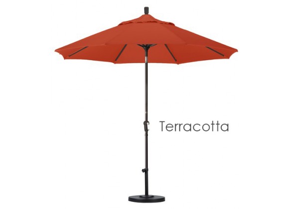 California Umbrella 9' Aluminum Market Umbrella Auto Tilt Bronze - Olefin