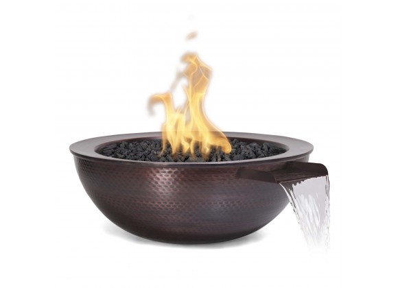 The Outdoor Plus Cazo Hammered Copper Fire & Water Bowl