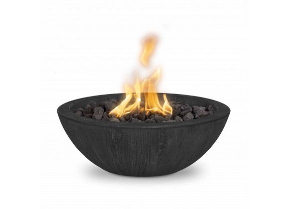 The Outdoor Plus 27" Sedona Wood Grain Fire Bowl Ebony