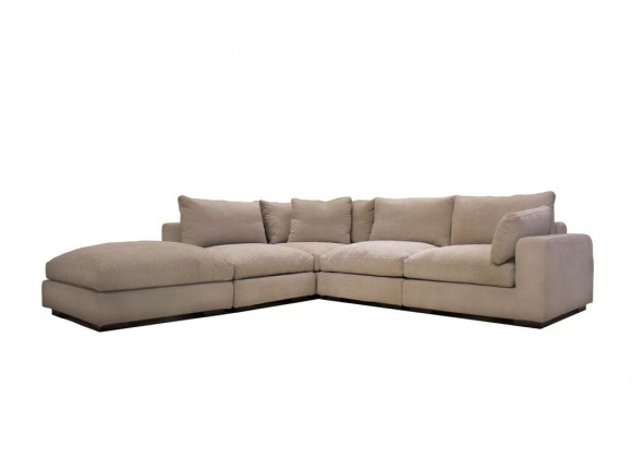Onza LSF Sectional Oyster Fabric 
