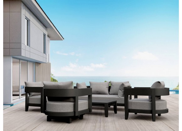 Anderson Teak SET-173 5-pc Coronado Aluminum Deep Seating Set 