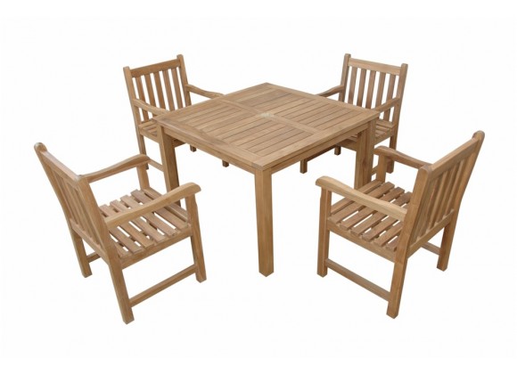 Anderson Teak Montage Braxton  5- Pices Dining Set B Top View