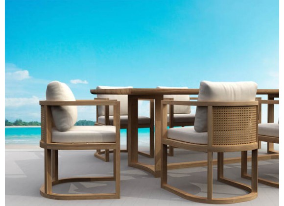Anderson Teak 7-pc Junus Dining Set Close View