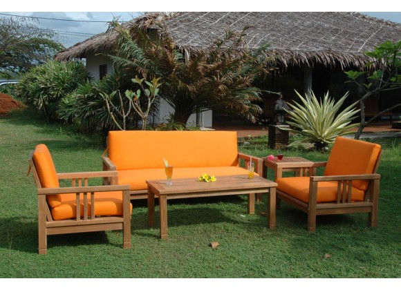 Anderson Teak SouthBay Deep Seating 6-Pieces Conversation Set A Full View