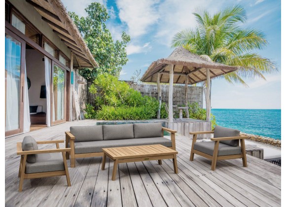Anderson Teak 4-pc Palermo Deep Seating - Lifestyle