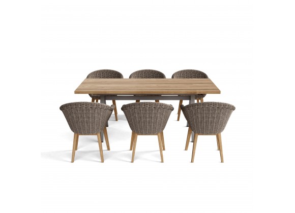 Anderson Teak 7-pc Alura Padua Dining Table Set Front