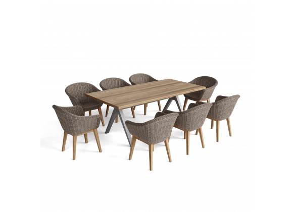 Anderson Teak 9-pc Alura Padua Dining Table Set
