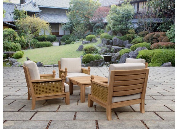 Anderson Teak 5-pc Luxe Modular Deep Seating Set