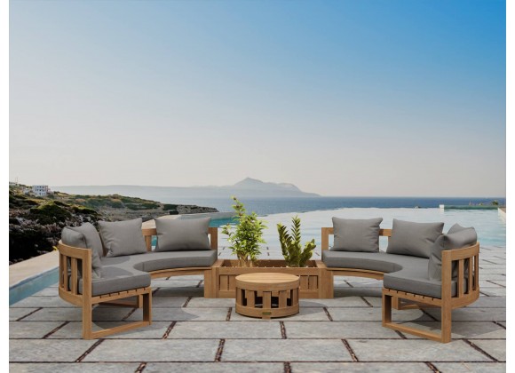 Anderson Teak Circular Modular Deep Seating Set - SET-809 - Lifestyle