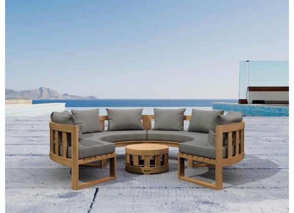 Anderson Teak Circular Modular Deep Seating Set - SET-810 - Lifestyle
