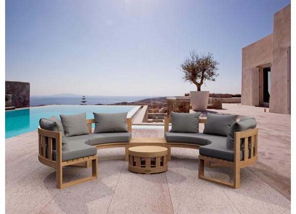 Anderson Teak Circular Modular Deep Seating Set - SET-811 - Lifestyle