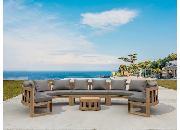 Anderson Teak Circular Modular Deep Seating Set - SET-812 - Lifestyle