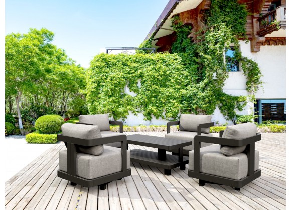 Anderson Teak SET-904-AL 5-pc Granada Aluminum Deep Seating