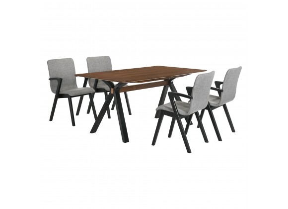 Laredo Varde 5 Piece Black Dining Set