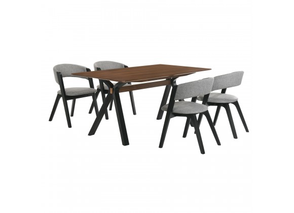 Laredo Rowan 5 Piece Black Dining Set