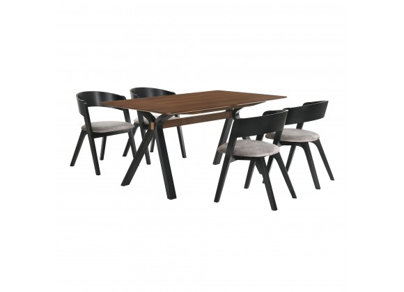 Laredo Jackie 5 Piece Black Dining Set