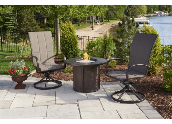 Outdoor Greatroom Company Stonefire 32" Fire Pit Table - Lifestyle