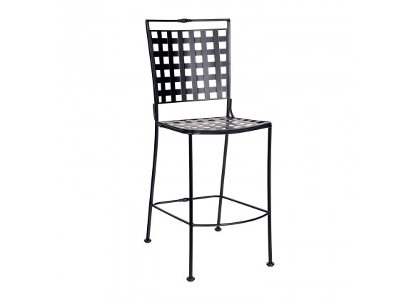 Woodard Sheffield Stationary Armless Bar Stool with Optional Cushion