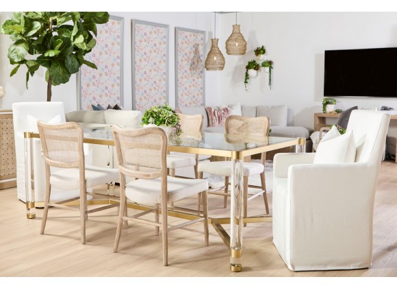 Essentials For Living Shelter Slipcover Arm Chair with Casters - LiveSmart Peyton-Pearl - Lifestyle
