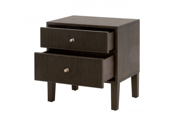 Essentials For Living Highland 2-Drawer Nightstand - Front Side Opened Angle