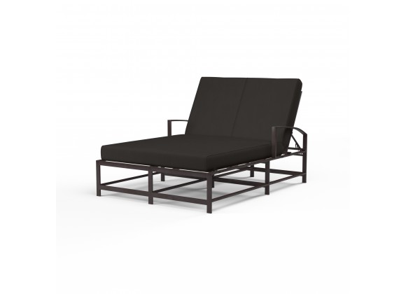 La Jolla Double Chaise in Spectrum Carbon w/ Self Welt - Front Side Angle