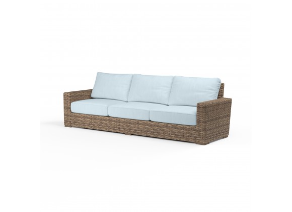 Havana Sofa in Canvas Skyline w/ Self Welt - Front Side Angle