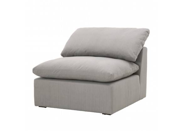 Essentials For Living Sky Modular Armless Chair in Peyton Slate - Angled