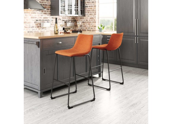Smart Barstool in Burnt Orange - Lifestyle 