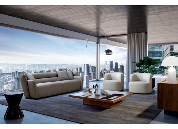 Boss Sofa in Gray- Lifestyle