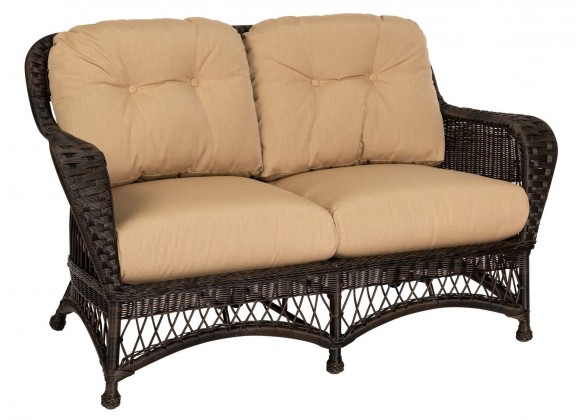 Woodard Sommerwind Love Seat in Chocolate