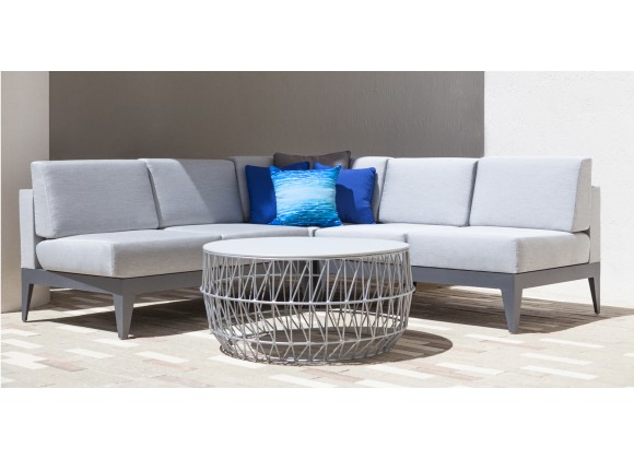 Source Furniture South Beach Armless Loveseat With Table Set