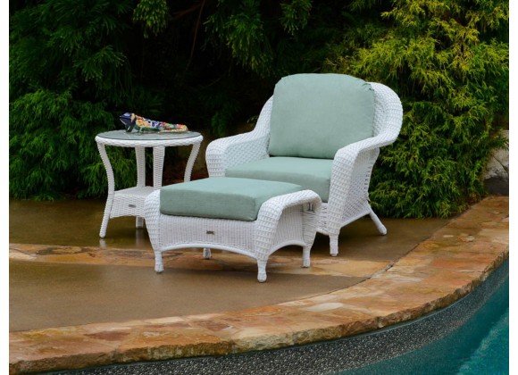 Tortuga Outdoor Club Chair Ottoman & End Table Bundle