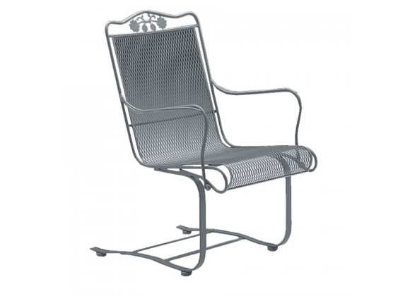 Woodard High Back Spring Base Chair with Optional Seat Cushion