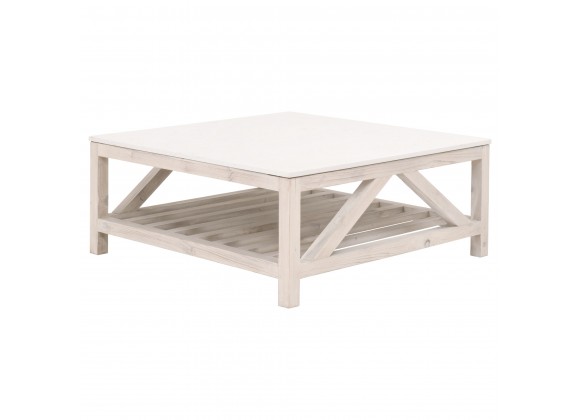 Essentials For Living Spruce Square Coffee Table - Angled
