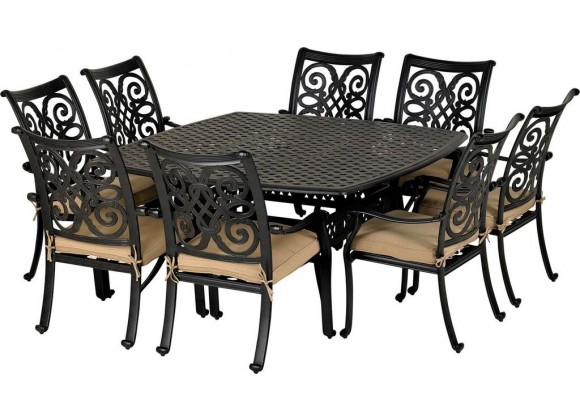 Venice 9-Piece Dining Set - With Armless Chairs