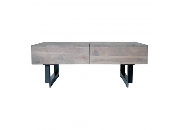 Moe's Home Collection Tiburon Storage Coffee Table Grey - Front Angle