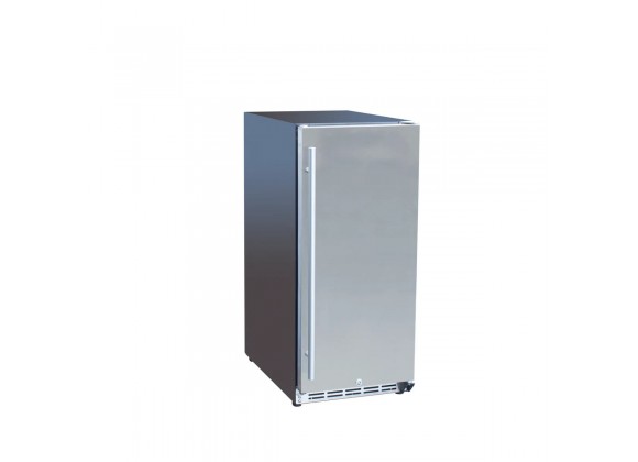 Summerset Grills 15 Outdoor Rated Fridge With Stainless Door - Angled 