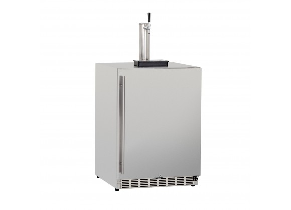 Summerset Grills 6.6c Deluxe Outdoor Rated Single Tap Kegerator - Angled