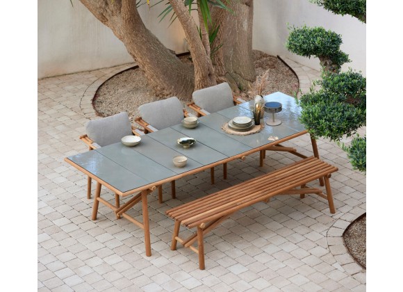 Cane-Line Sticks Bench Dining Top View