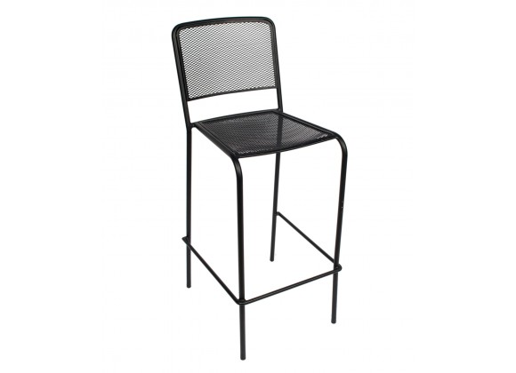 Chesapeake Barstool Micro Mesh Seat & Back - Powder Coated Steel - Black