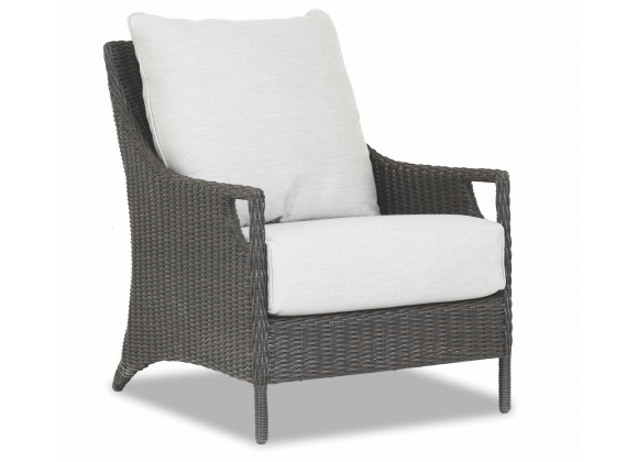 Sunset West Lagos Club Chair in Cast Silver, No Welt_Front