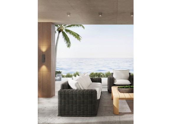 Sunset West Cabo Oversized Swivel Club Chair in Soothe Pearl with Flange Welt - Lifestyle 5