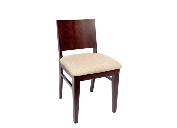 Dover Side Chair In Dark Walnut - With Cushion